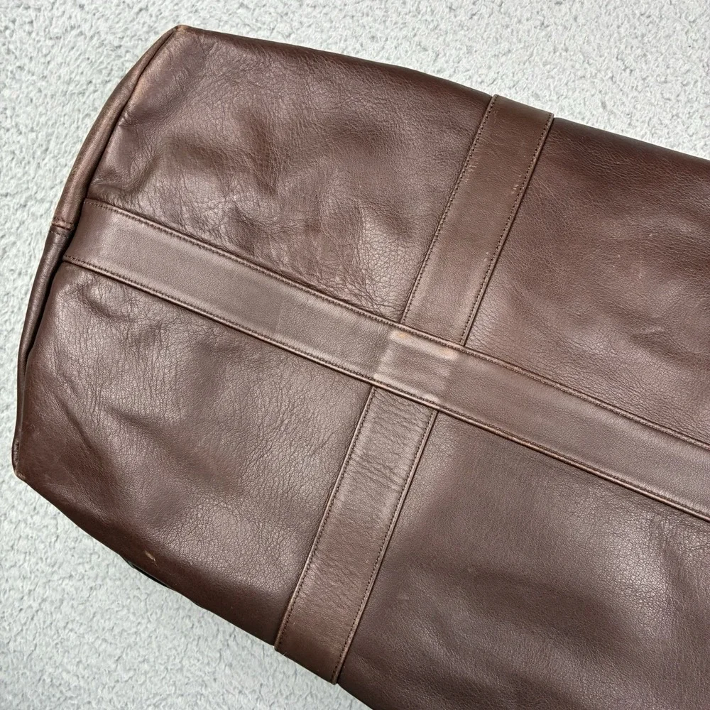 Vintage Coach 5497 Medium Cabin Bag Brown Nylon Leather Weekender Duffle
